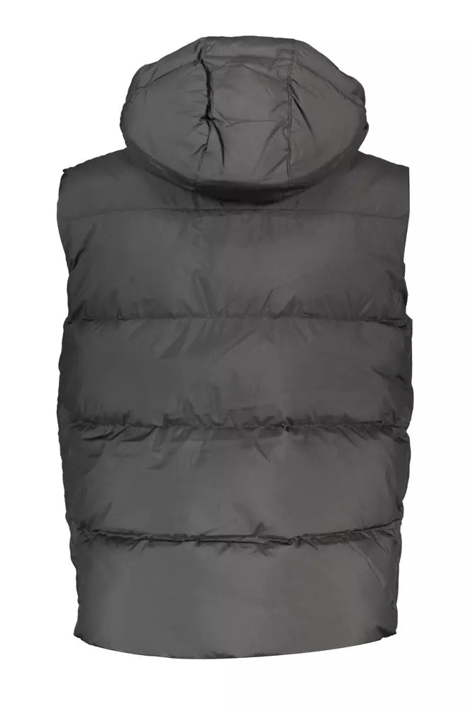 Black Polyester Men Jacket