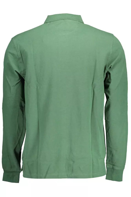 Green Cotton Mens Polo Shirt