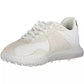 White Polyester Men Sneaker