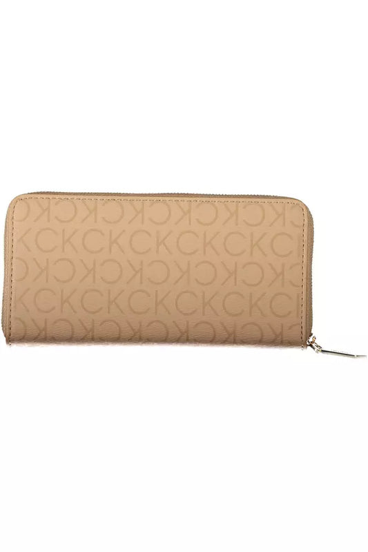 Beige Polyester Men Wallet
