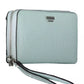 Light Blue Polyethylene Women Wallet