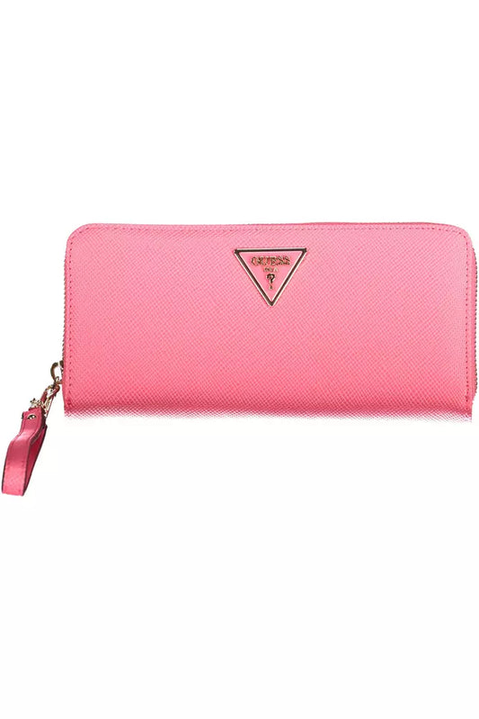 Pink Polyethylene Men Wallet