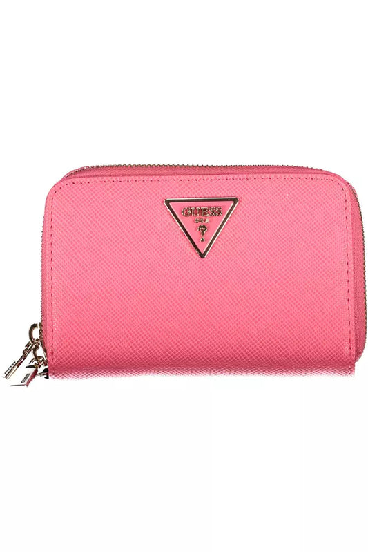 Pink Polyethylene Women Wallet