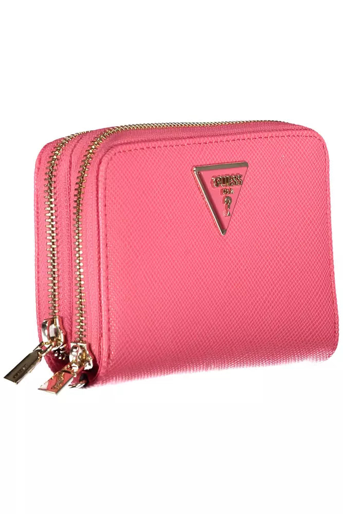 Pink Polyethylene Women Wallet