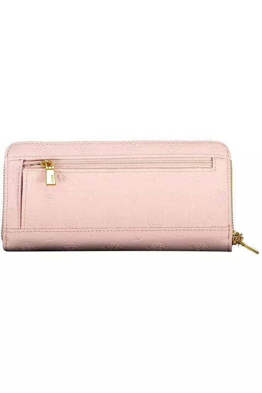 Pink Polyethylene Women Wallet