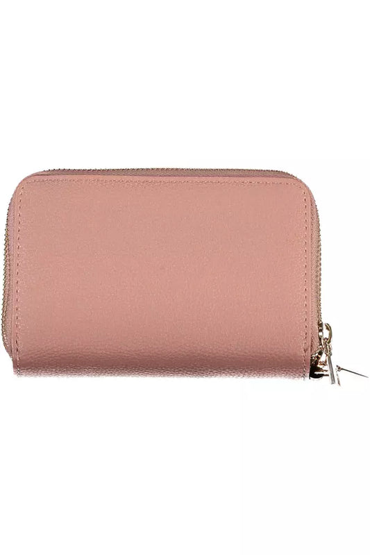 Pink Polyethylene Women Wallet