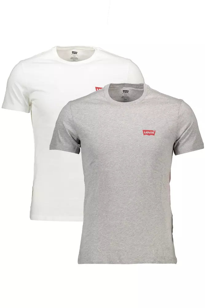 White Cotton Men T-Shirt