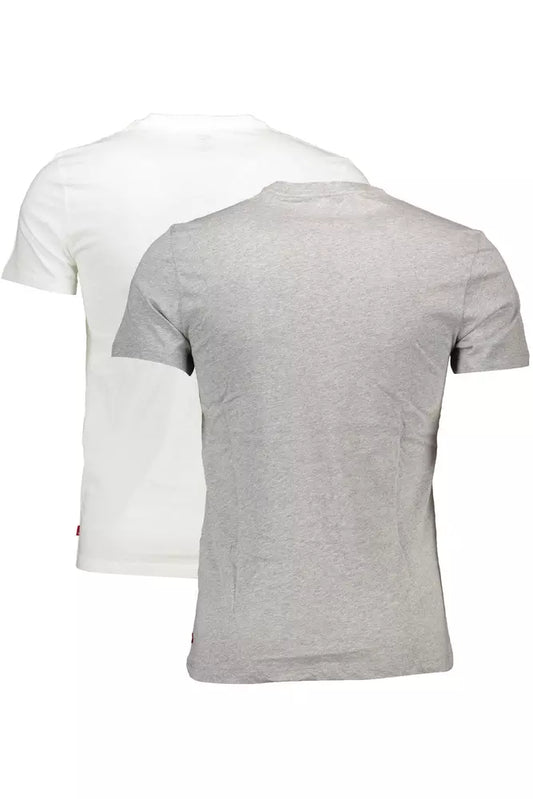 White Cotton Men T-Shirt