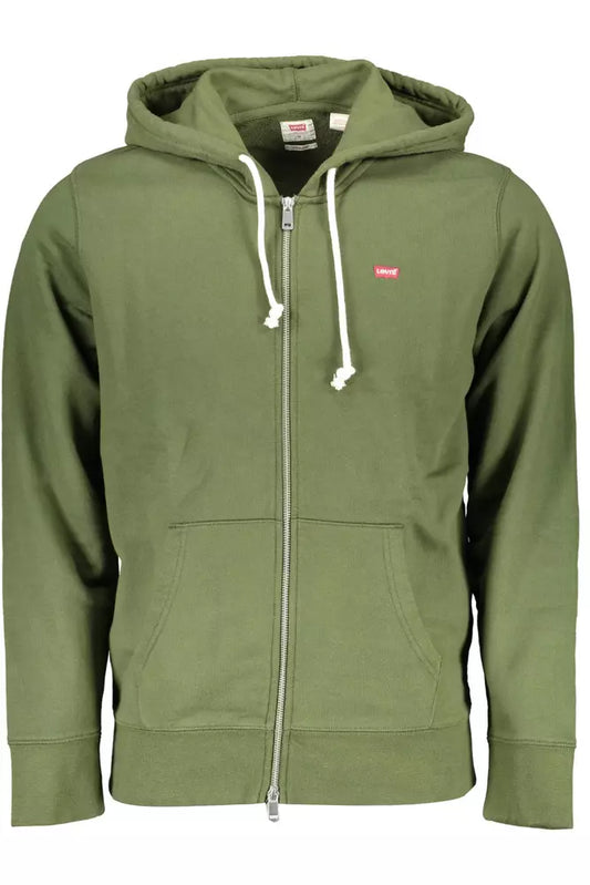 Green Cotton Men Sweater