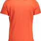 Orange Cotton Men T-Shirt