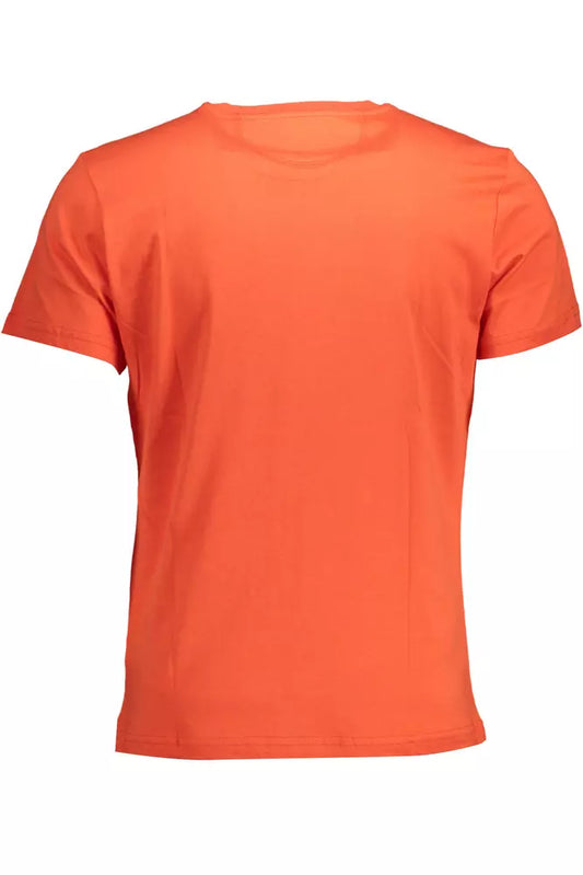 Orange Cotton Men T-Shirt