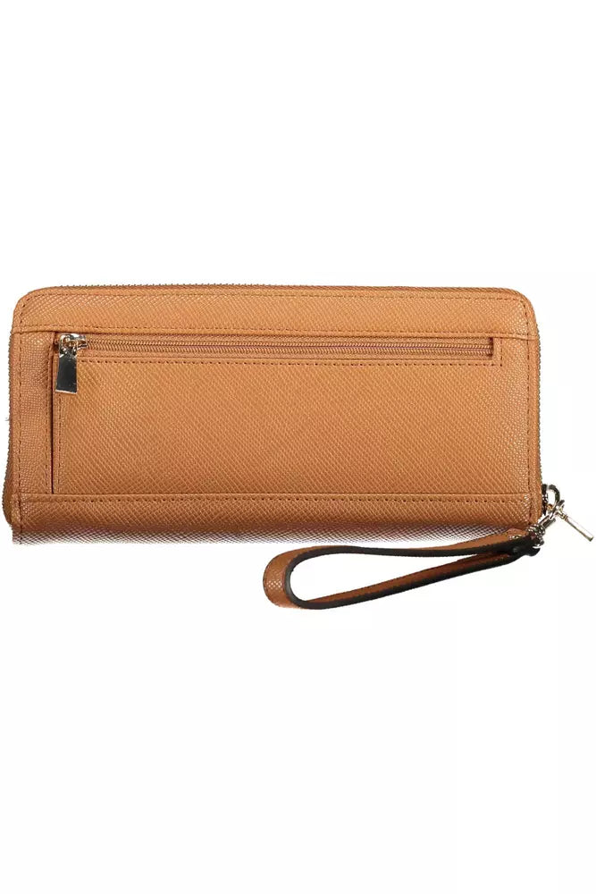 Brown Polyethylene Women Wallet