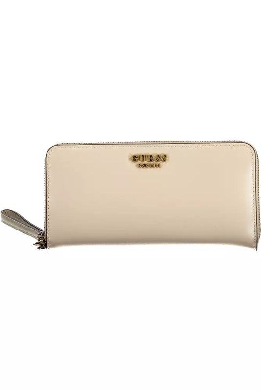 Beige Polyethylene Men Wallet