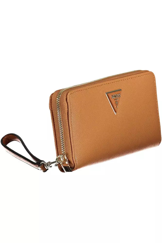 Brown Polyethylene Women Wallet