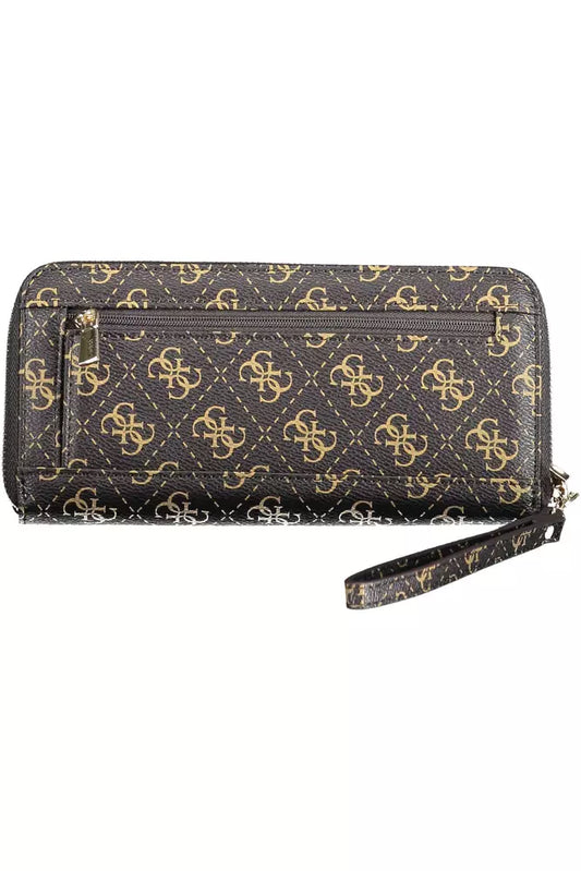 Brown Polyethylene Women Wallet