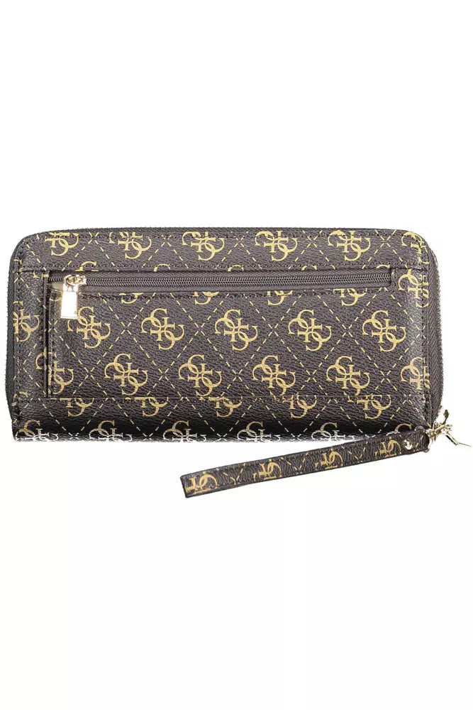 Brown Polyethylene Women Wallet