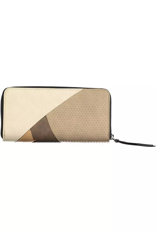Beige Polyethylene Men Wallet