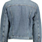 Blue Cotton Men Jacket