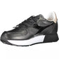 Black Leather Women Sneaker