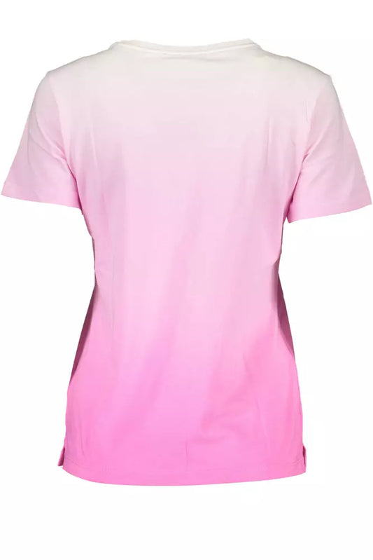 Pink Cotton Women T-Shirt