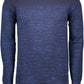 Blue Cotton Men Sweater