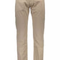 Beige Cotton Men Pant