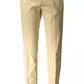 Beige Cotton Men Trousers