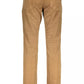 Brown Cotton Men Trouser