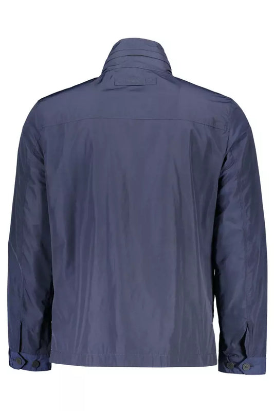 Blue Polyester Mens Jacket