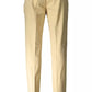 Beige Cotton Men Trousers