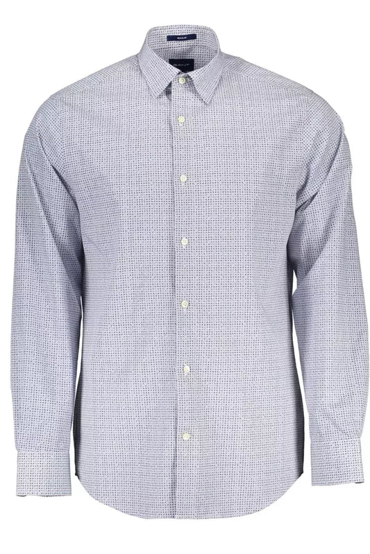 Blue Cotton Men Shirt