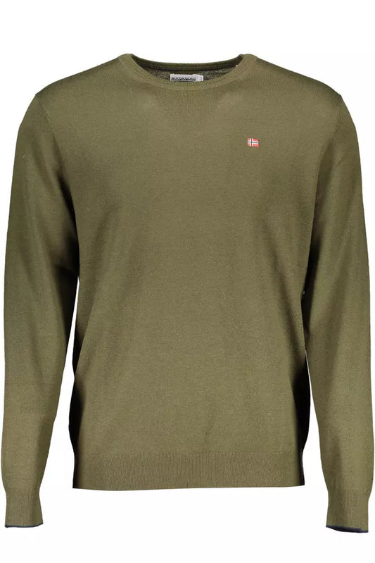 Green Wool Men Shirt