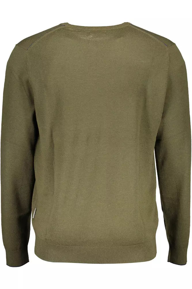 Green Wool Men Shirt