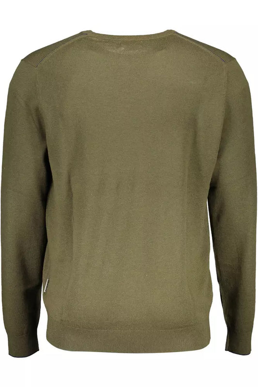 Green Wool Men Shirt