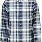 Blue Cotton Men Shirt