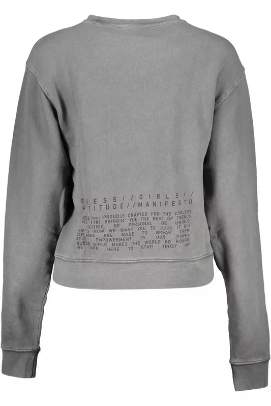 Gray Cotton Women Sweater