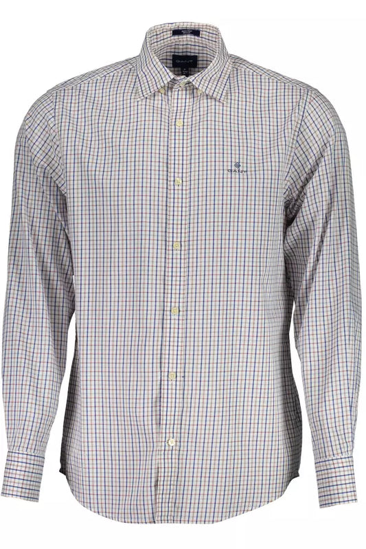 White Cotton Men Shirt