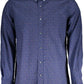 Blue Cotton Men Shirt