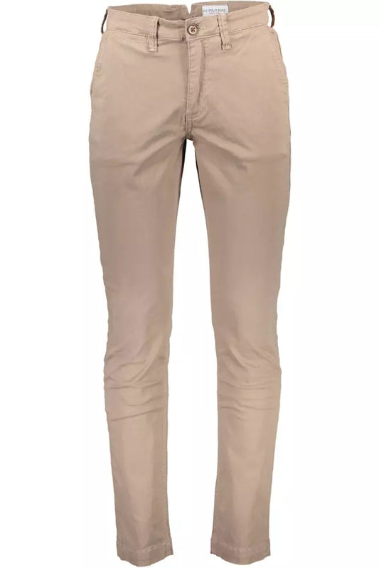 Beige Cotton Men Pants