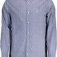 Blue Cotton Men Shirt