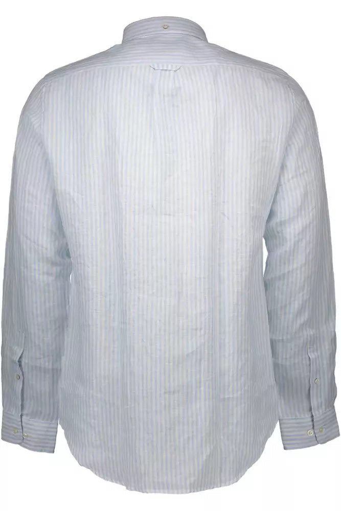 Light Blue Linen Men Shirt