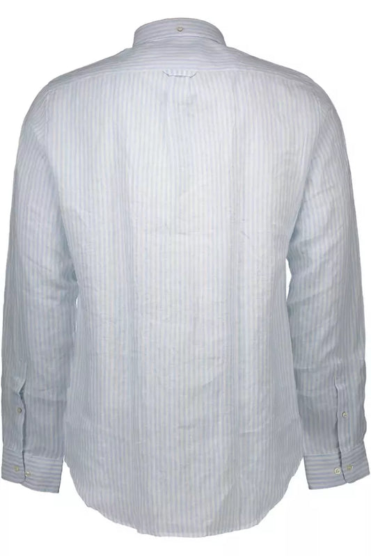 Light Blue Linen Men Shirt