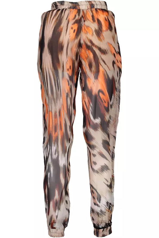 Orange Viscose Women Pant