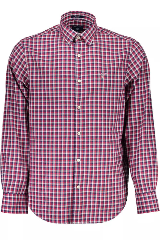 Red Cotton Men Shirt