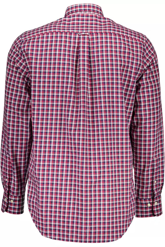 Red Cotton Men Shirt