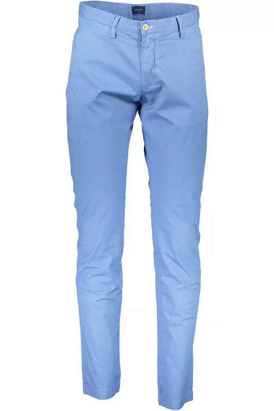 Light Blue Cotton Men Pants