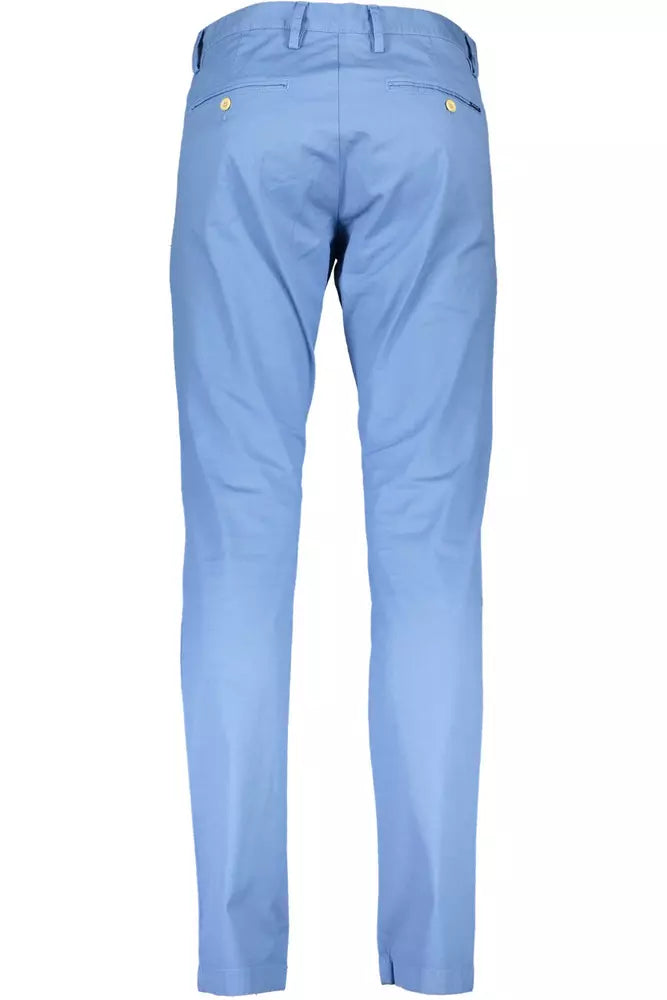 Light Blue Cotton Men Pants