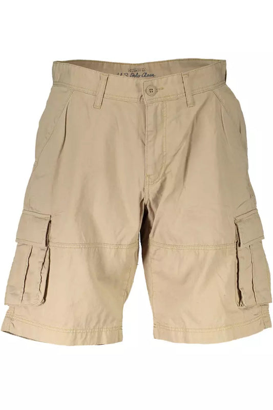 Beige Cotton Men Pant