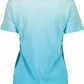 Light Blue Cotton Women T-Shirt