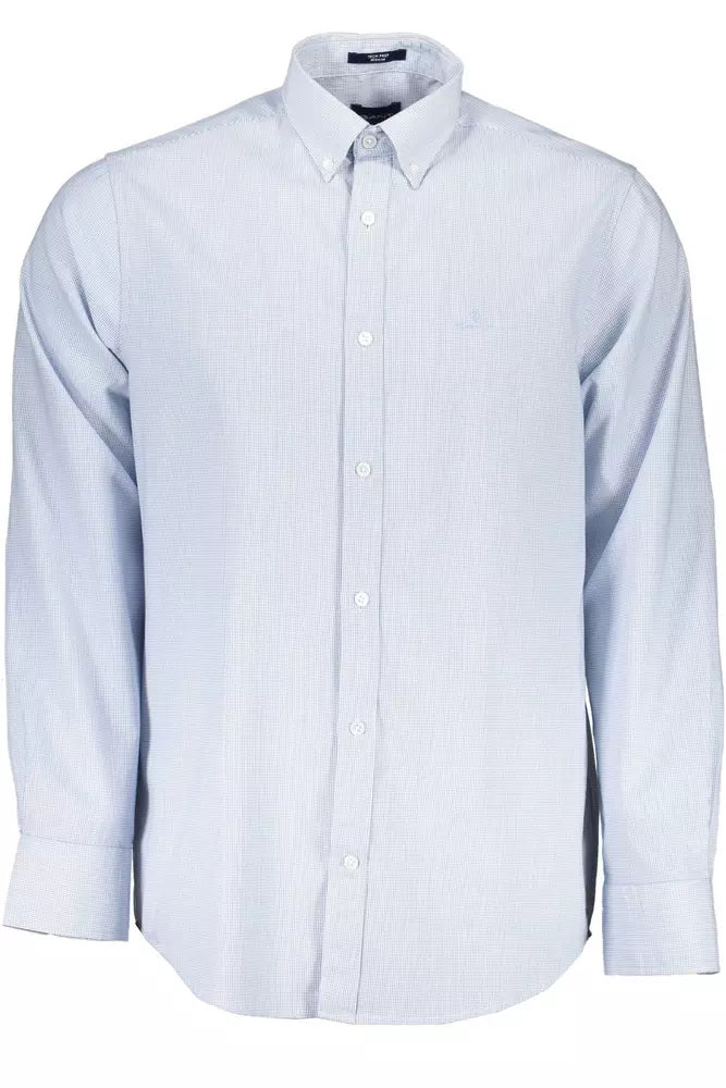 Light Blue Cotton Men Shirt